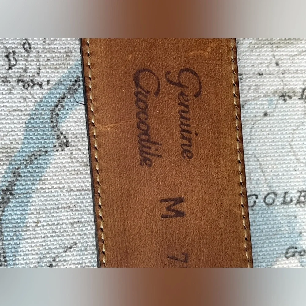 Johnston & Murphy black/ Brown belt made from genuine crocodile leather size 36